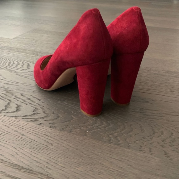J.Crew | "Etta" Red Block Heel Pumps - Picture 6 of 8
